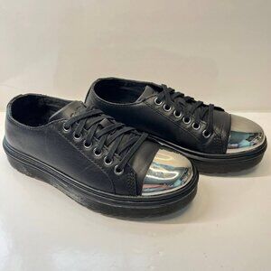 Dr. Martens Alexei Women’s Leather Shoes – Black (Metal Toe Cap) Size US 5